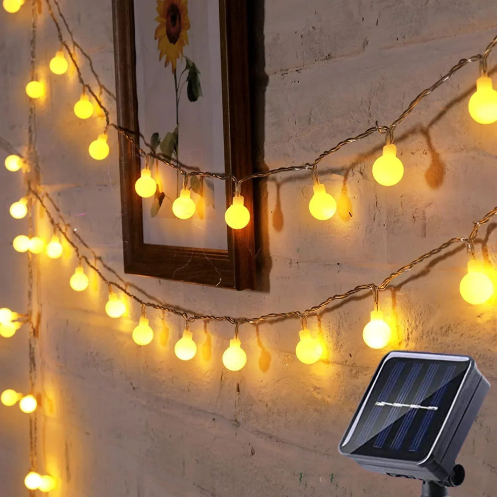 Outdoor Fairy Lights Solar String Waterproof Garden Decor 5