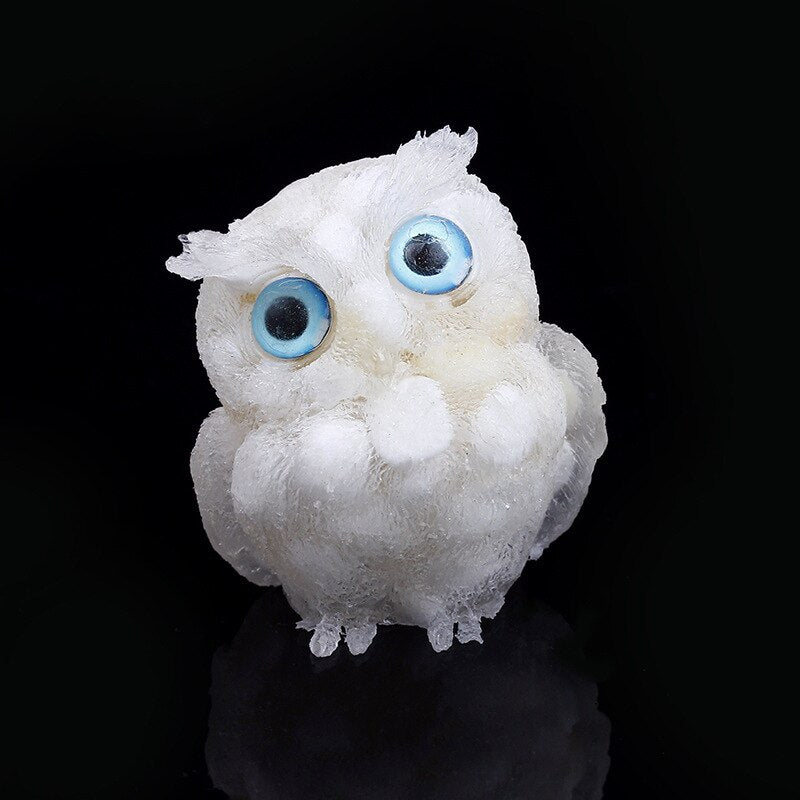 OwlStone | Charming Handcrafted Natural Crystal Owl Figurine for Décor 0