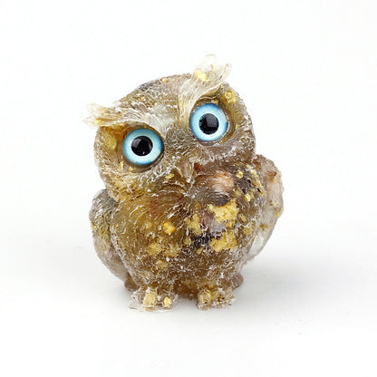 OwlStone | Charming Handcrafted Natural Crystal Owl Figurine for Décor 1