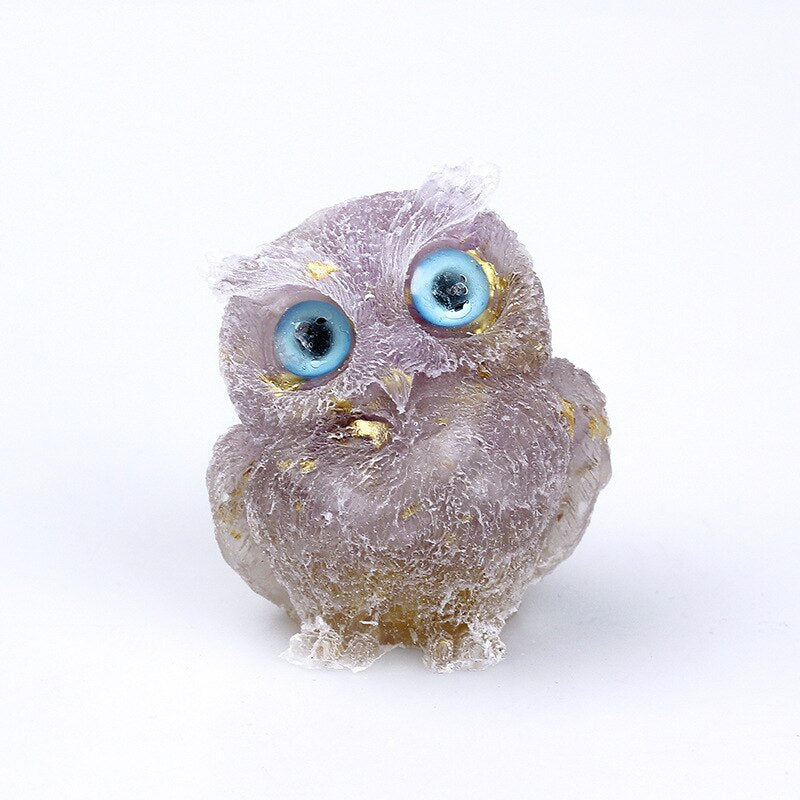 OwlStone | Charming Handcrafted Natural Crystal Owl Figurine for Décor 18