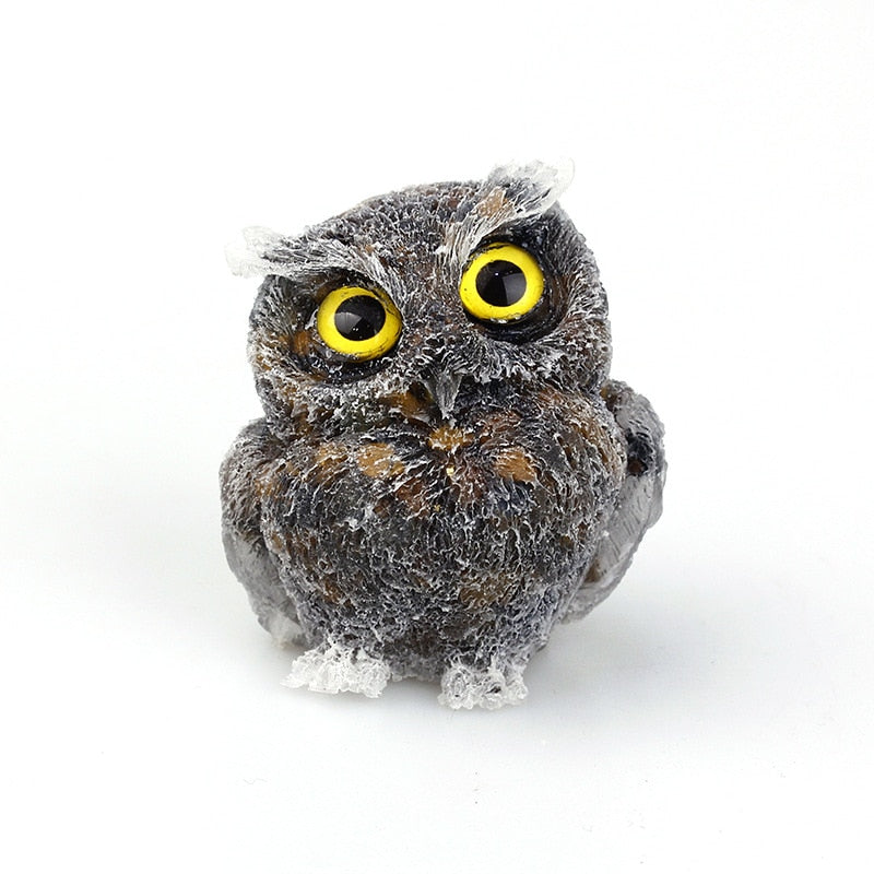 OwlStone | Charming Handcrafted Natural Crystal Owl Figurine for Décor 2