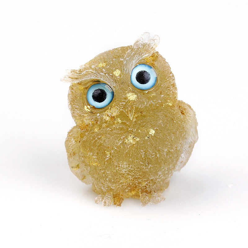 OwlStone | Charming Handcrafted Natural Crystal Owl Figurine for Décor 20