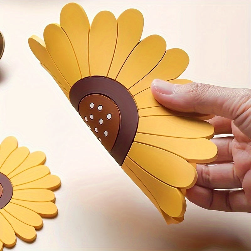 PVC Heat Resistant Sunflower Table Mat 6