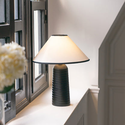 LuxePalisades - Lámpara de mesa de diseño geométrico con brillo cálido