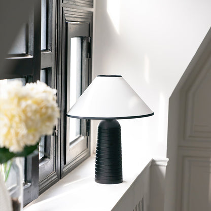 LuxePalisades - Lámpara de mesa de diseño geométrico con brillo cálido