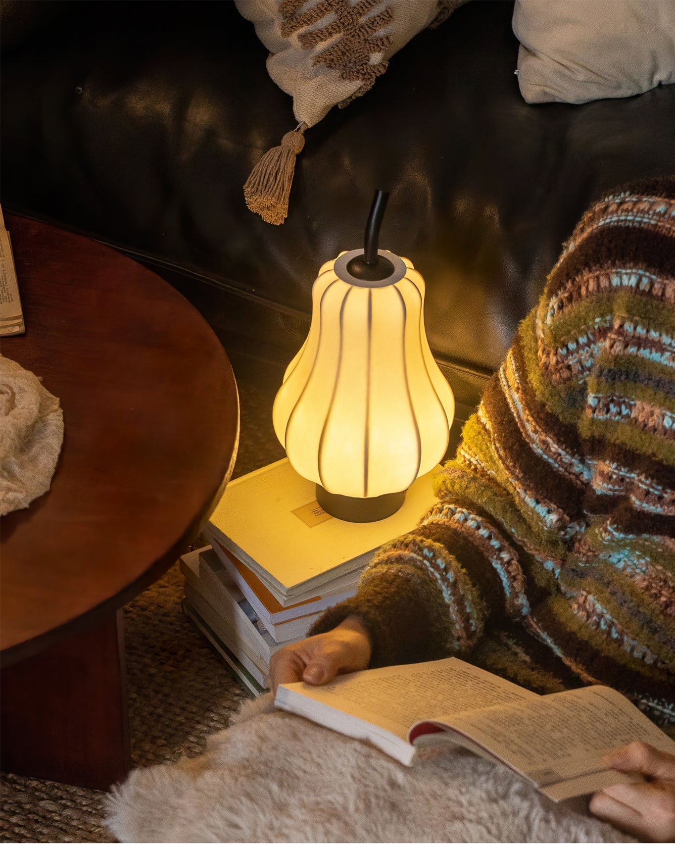 PearLume - Lámpara de Mesa Creativa con Batería Recargable