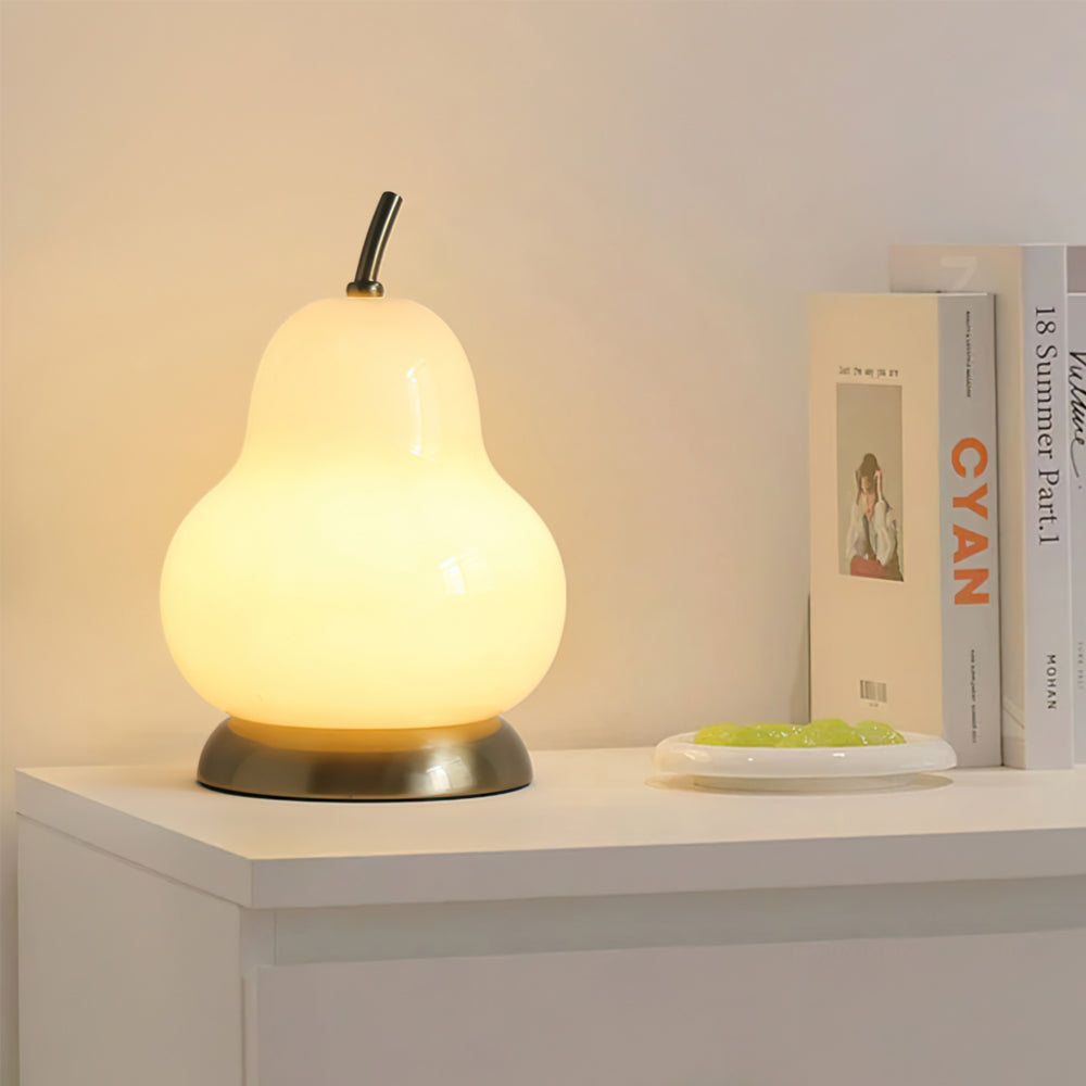 RadiantPear - Lampe de table en verre portable