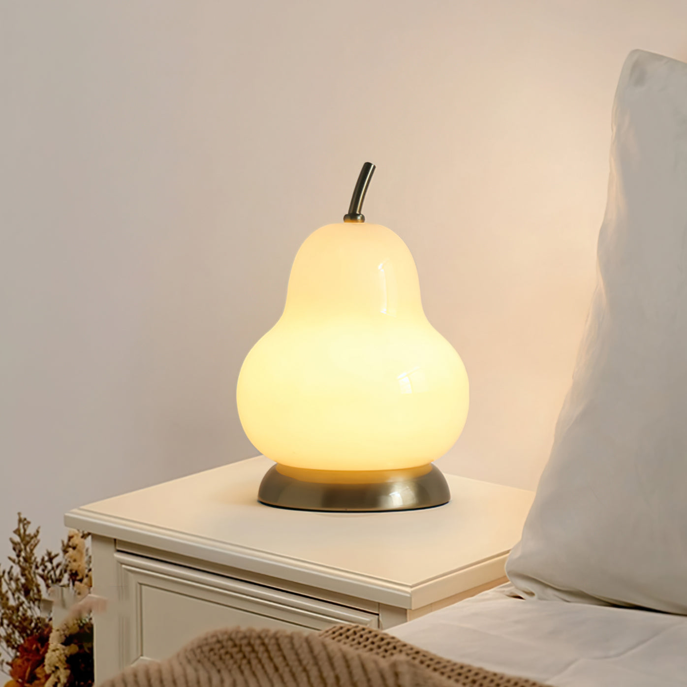 RadiantPear - Lampe de table en verre portable