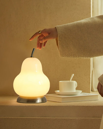 RadiantPear - Lampe de table en verre portable