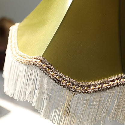 ChicGlow – Marble Footed Table Lamp with Tassel Accents