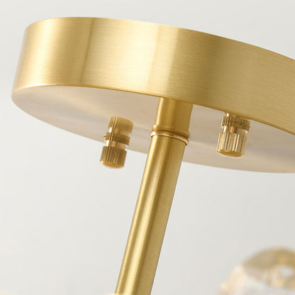 FloralCrystal - Loftlampe med krystalblade og subtil lysfordeling