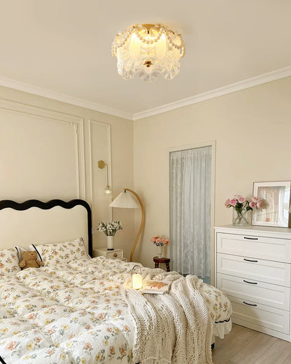 PetalAura - Loftlampe med bløde petalfunktioner og subtil luksuriøs glød