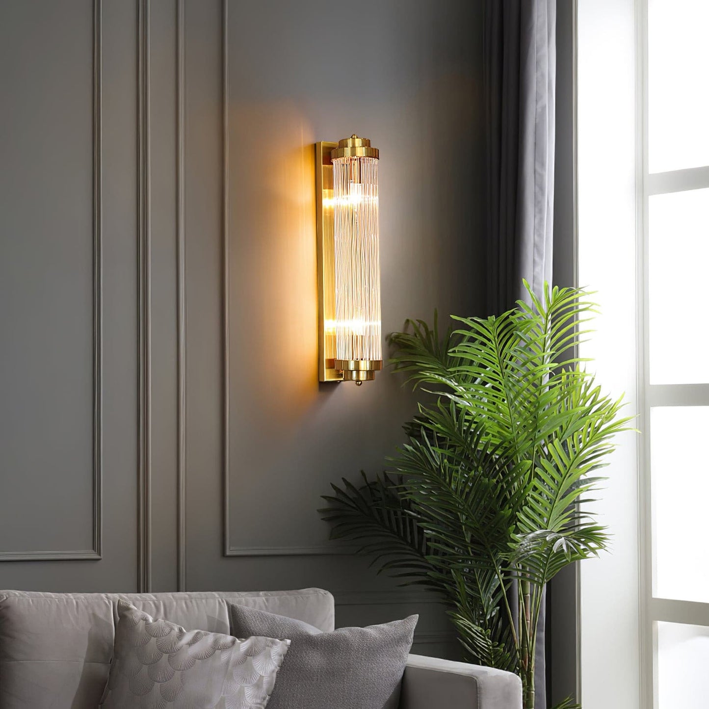 FlareGold – Elegant Gold Wall Light with LED Efficiency