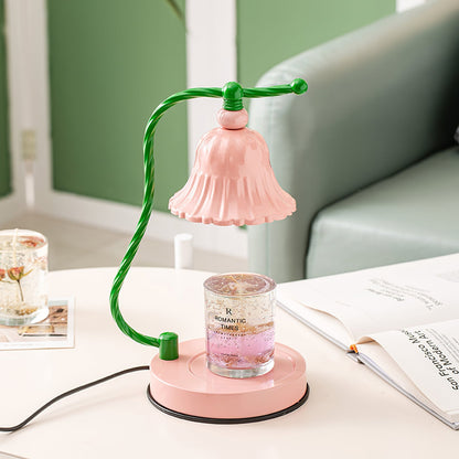BloomAura – Charming Pink Glass Table Lamp