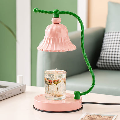 BloomAura – Charming Pink Glass Table Lamp