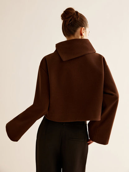 Plain Turtleneck Tweed Top 5