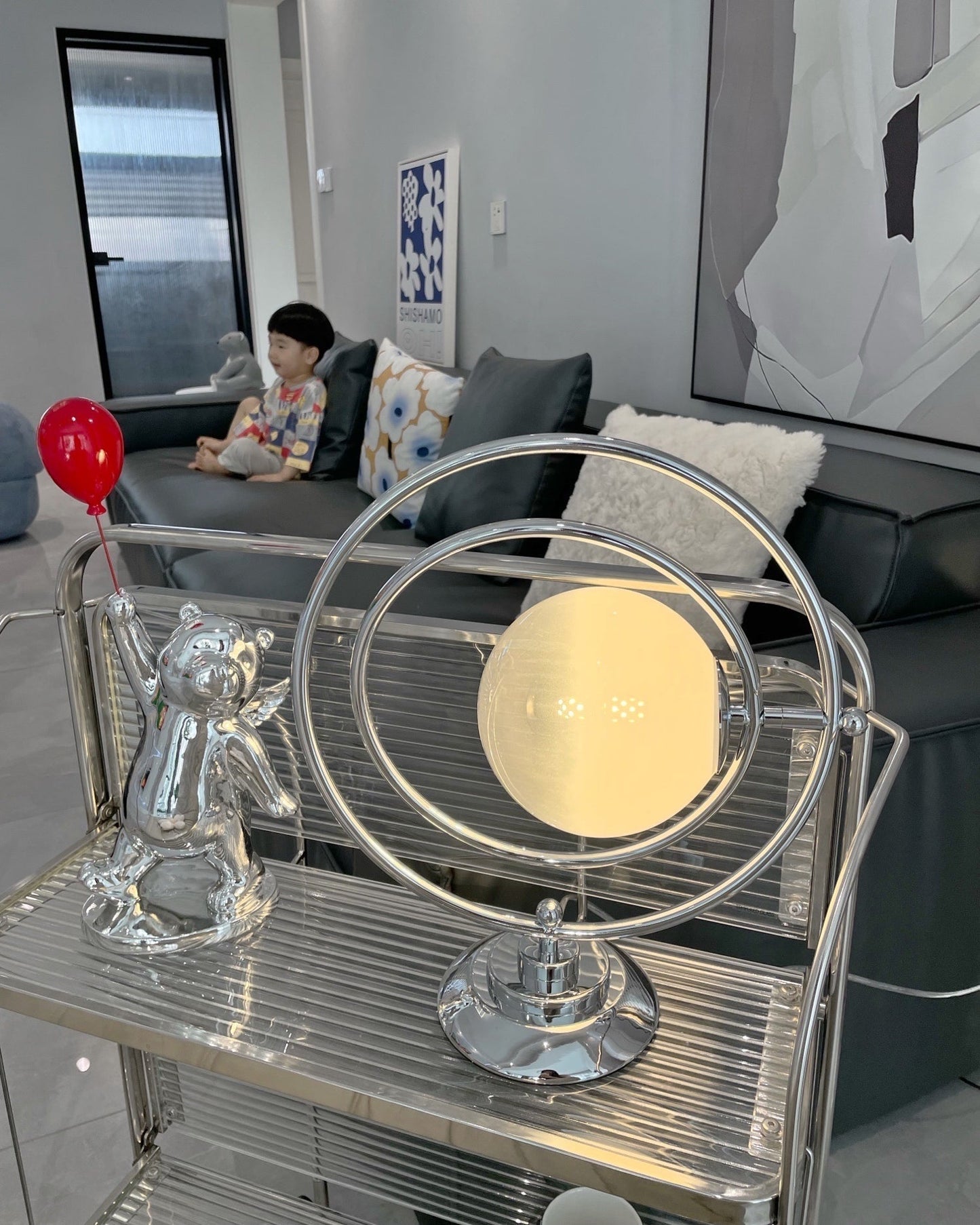 CosmicGlow - Table Lamp with Cosmic Design and Subtle Lighting