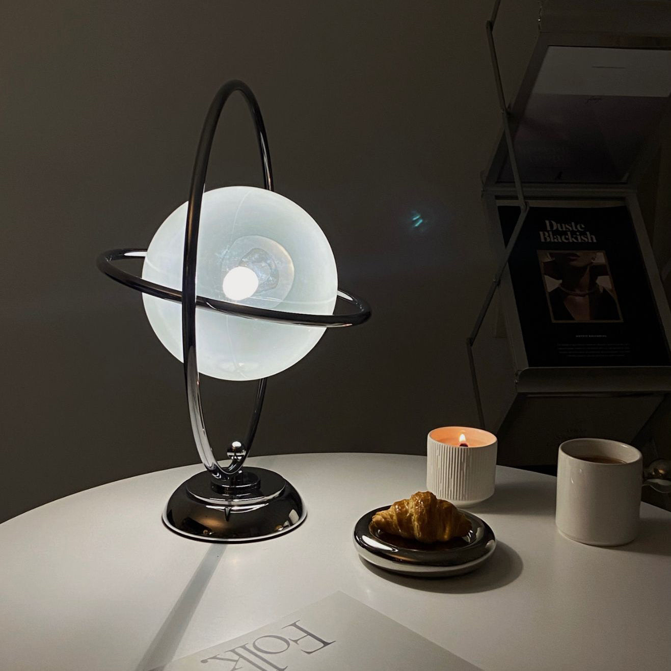 CosmicGlow - Table Lamp with Cosmic Design and Subtle Lighting