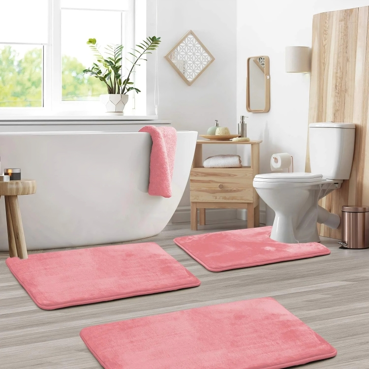 PlushWave | Cozy Quick-Dry Memory Foam Bathroom Mat Set 1
