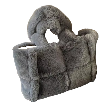 Plush Shoulder Bag for Women – Soft Faux Fur Design with High Capacity for Everyday Use 0