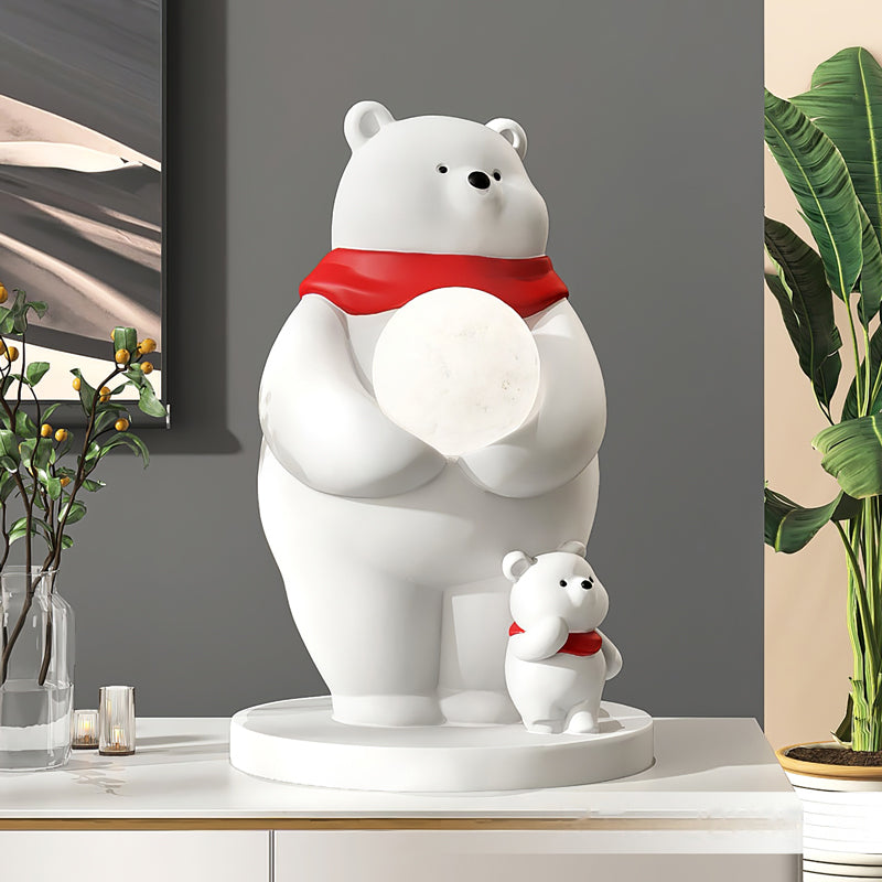 SnowGlow - Cute Table Lamp with Polar Bear Elements and Inviting Illumination