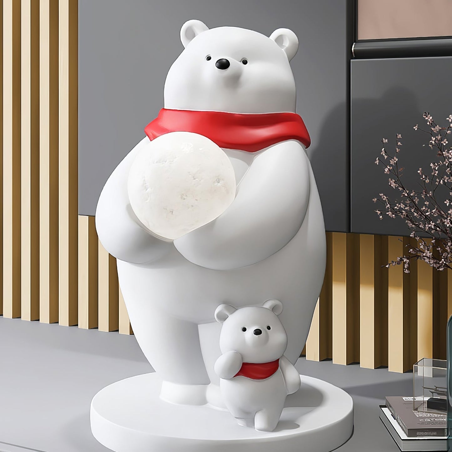 SnowGlow - Cute Table Lamp with Polar Bear Elements and Inviting Illumination