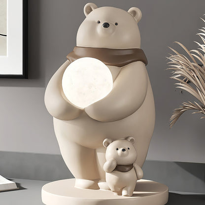 SnowGlow - Cute Table Lamp with Polar Bear Elements and Inviting Illumination