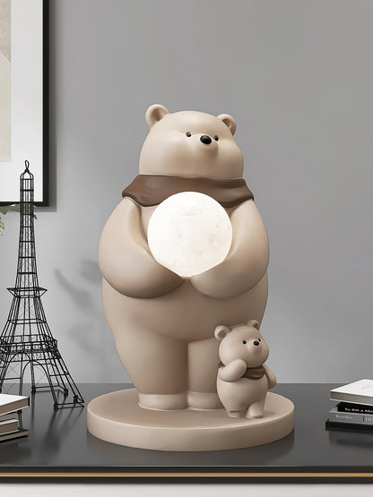 SnowGlow - Cute Table Lamp with Polar Bear Elements and Inviting Illumination