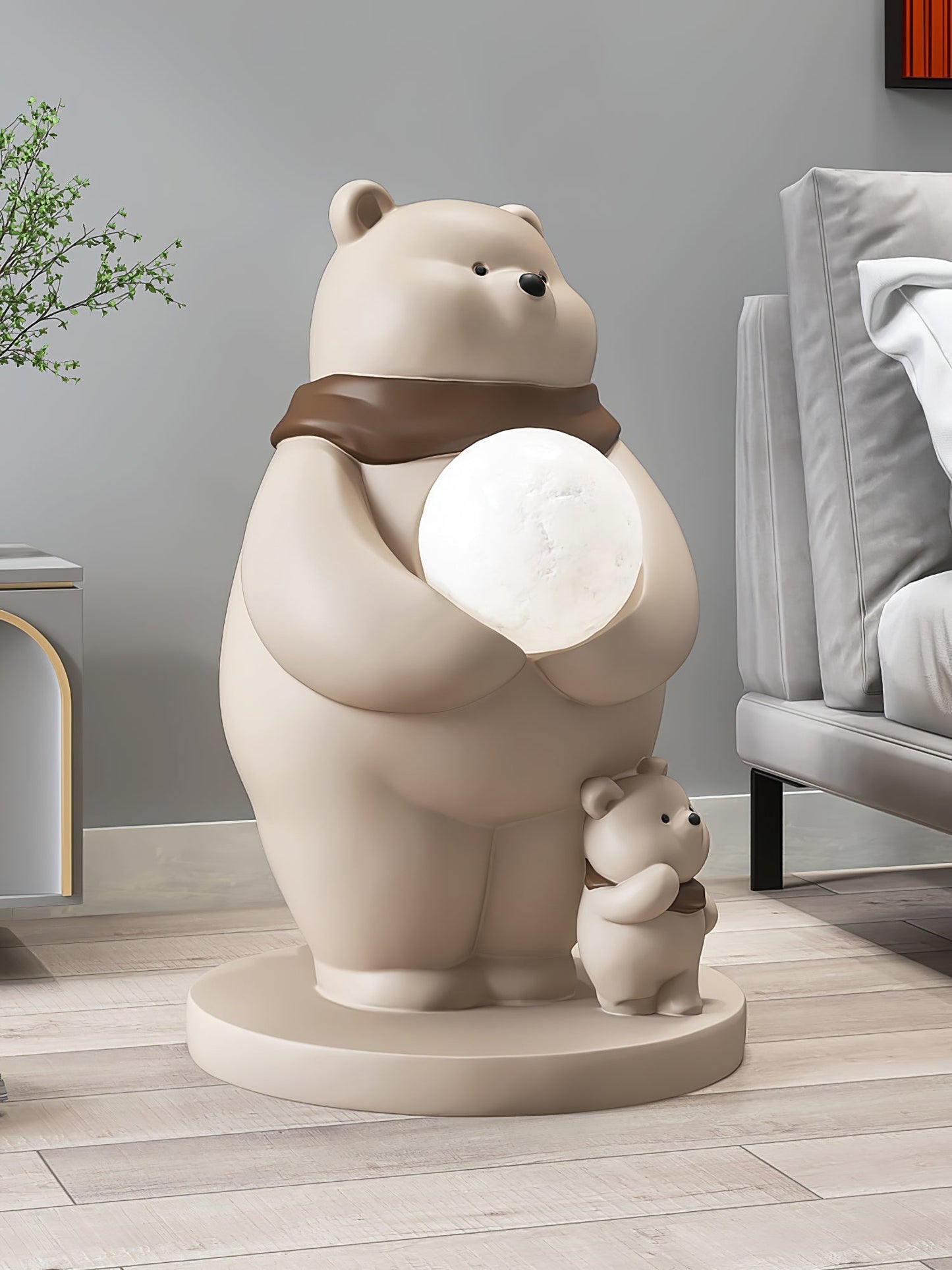 SnowGlow - Cute Table Lamp with Polar Bear Elements and Inviting Illumination