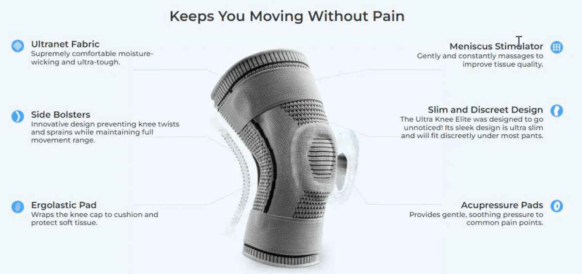 Power Pro – Knee support with silicone core for stability and pain relief | Ideal for arthritis, sports, and daily use 2
