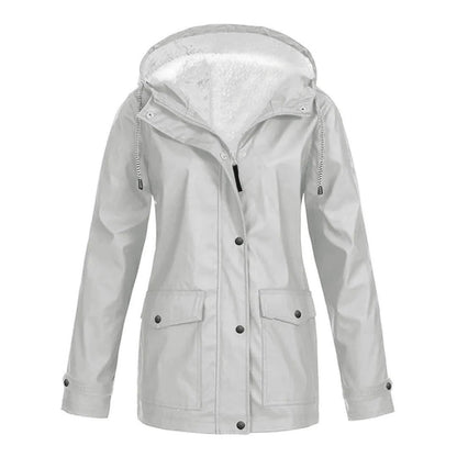 DrizzleGlow | Trendy Waterproof Jacket with Cozy Fleece