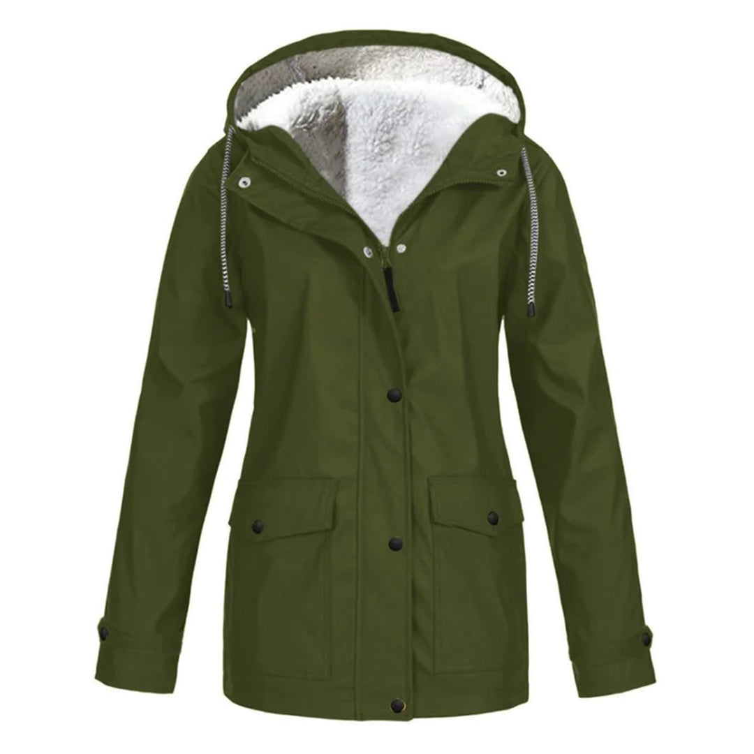 DrizzleGlow | Trendy Waterproof Jacket with Cozy Fleece