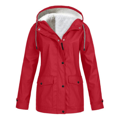 DrizzleGlow | Trendy Waterproof Jacket with Cozy Fleece