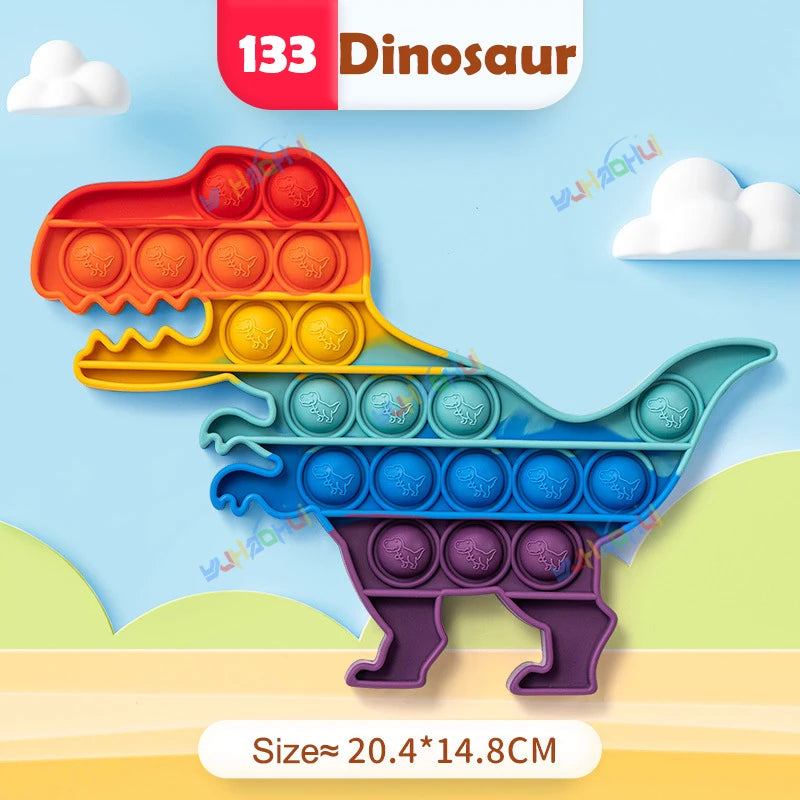 Rainbow Pop It Fidget Toy for Stress Relief – Sensory Toy for Autism and Adults, Silicone 14