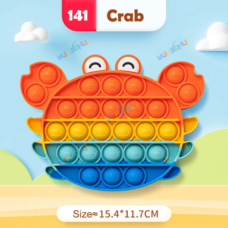 Rainbow Pop It Fidget Toy for Stress Relief – Sensory Toy for Autism and Adults, Silicone 23