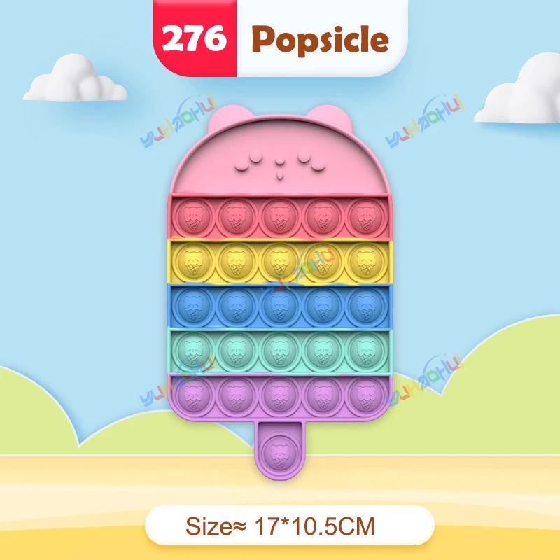 Rainbow Pop It Fidget Toy for Stress Relief – Sensory Toy for Autism and Adults, Silicone 26