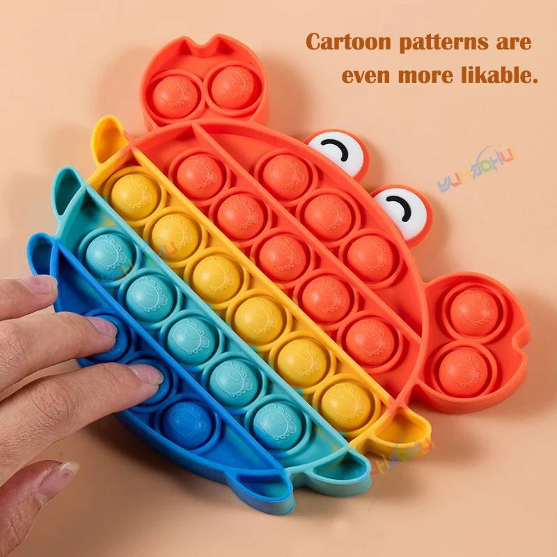 Rainbow Pop It Fidget Toy for Stress Relief – Sensory Toy for Autism and Adults, Silicone 3