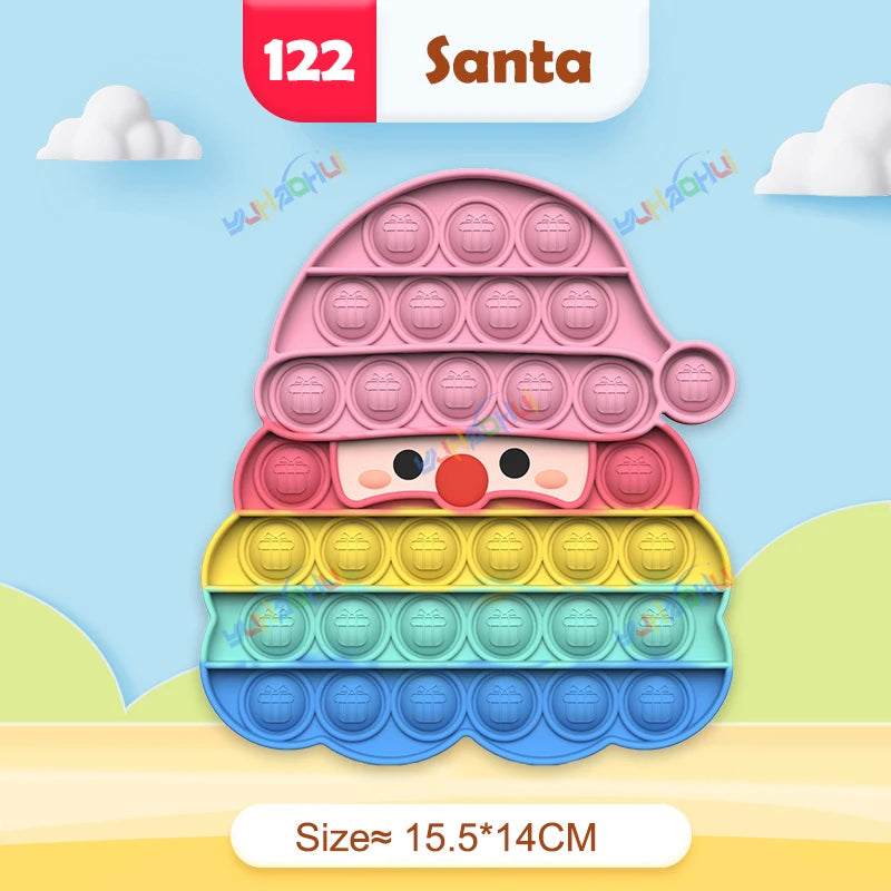 Rainbow Pop It Fidget Toy for Stress Relief – Sensory Toy for Autism and Adults, Silicone 6