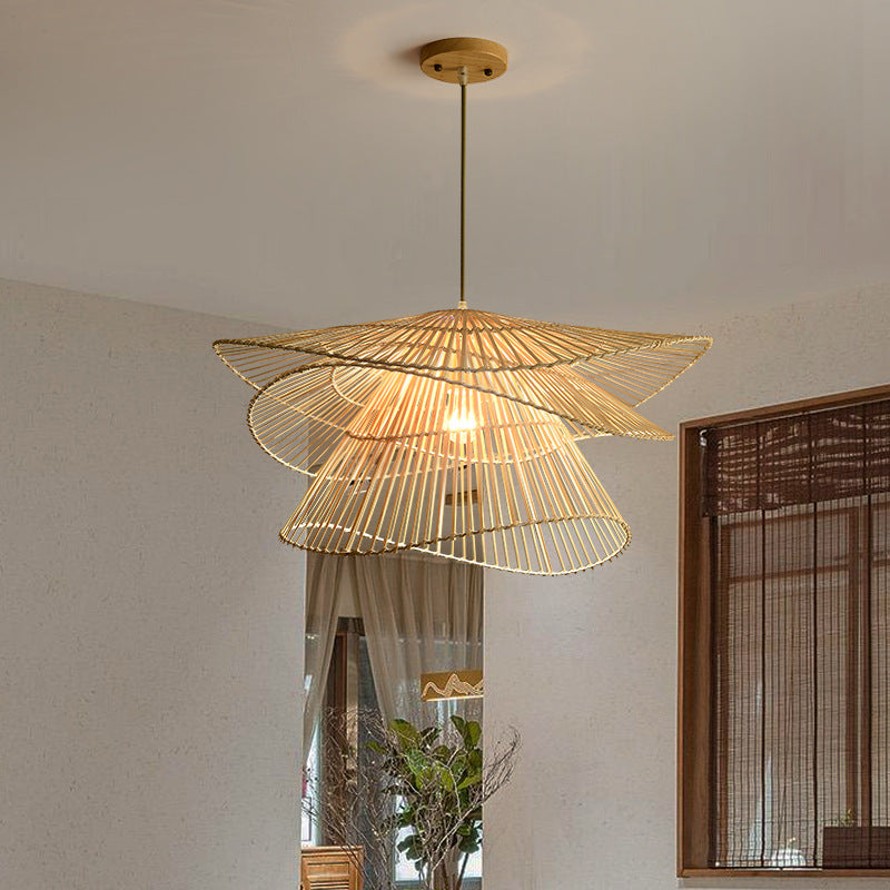 Rattan Wooden Hanging Lamp 2