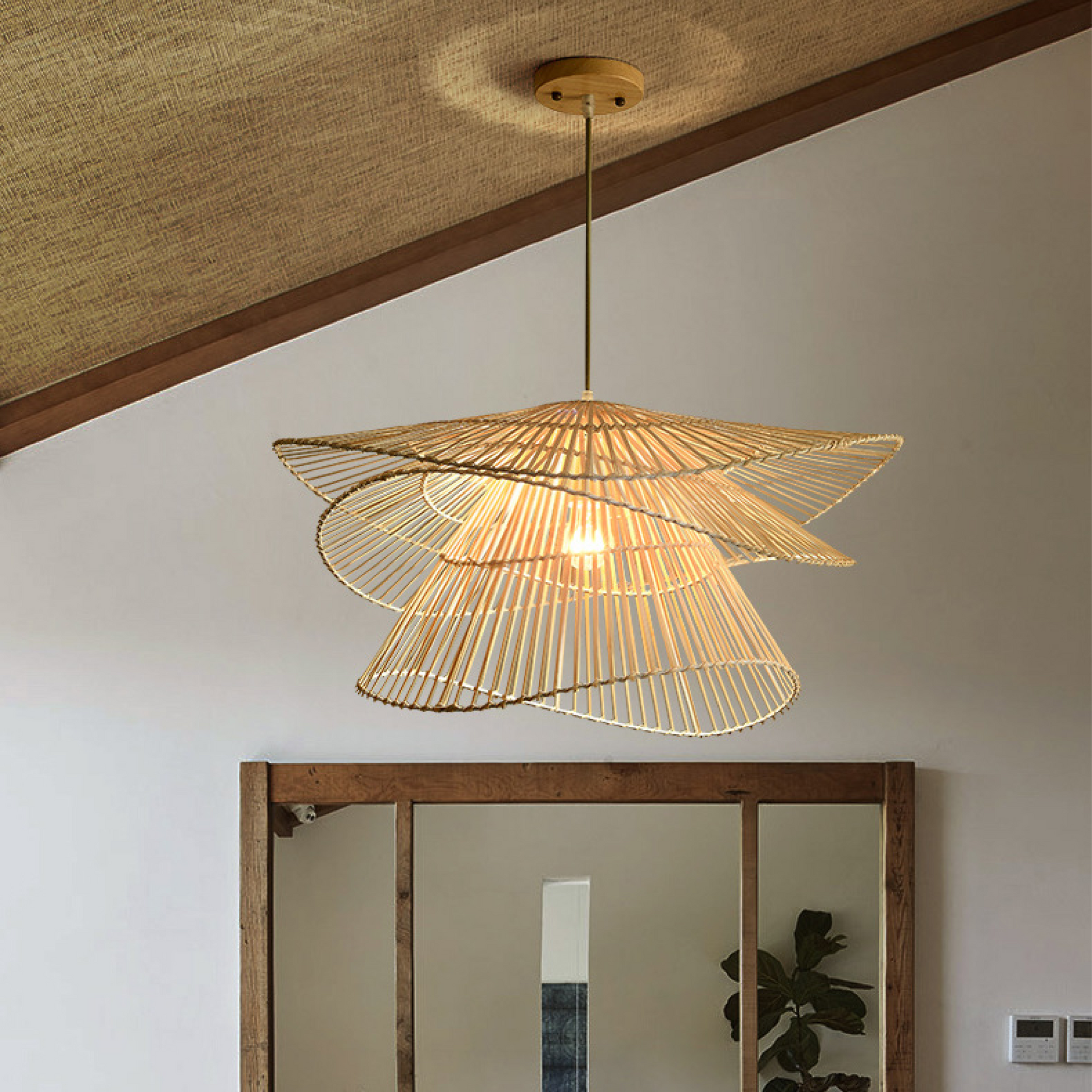 Rattan Wooden Hanging Lamp 3