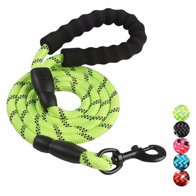 Tangle-Free Reflective Dog Leash – Durable Nylon, 6 Feet Long, 360-Degree Rotating Hook for Safe Evening Walks-6