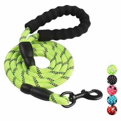 Tangle-Free Reflective Dog Leash – Durable Nylon, 6 Feet Long, 360-Degree Rotating Hook for Safe Evening Walks-6