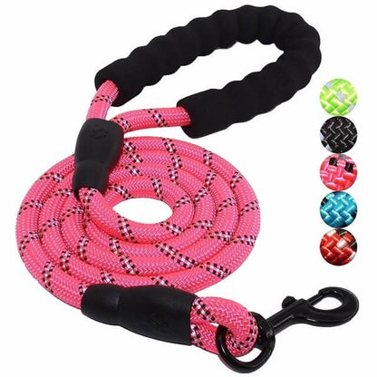 Tangle-Free Reflective Dog Leash – Durable Nylon, 6 Feet Long, 360-Degree Rotating Hook for Safe Evening Walks-4