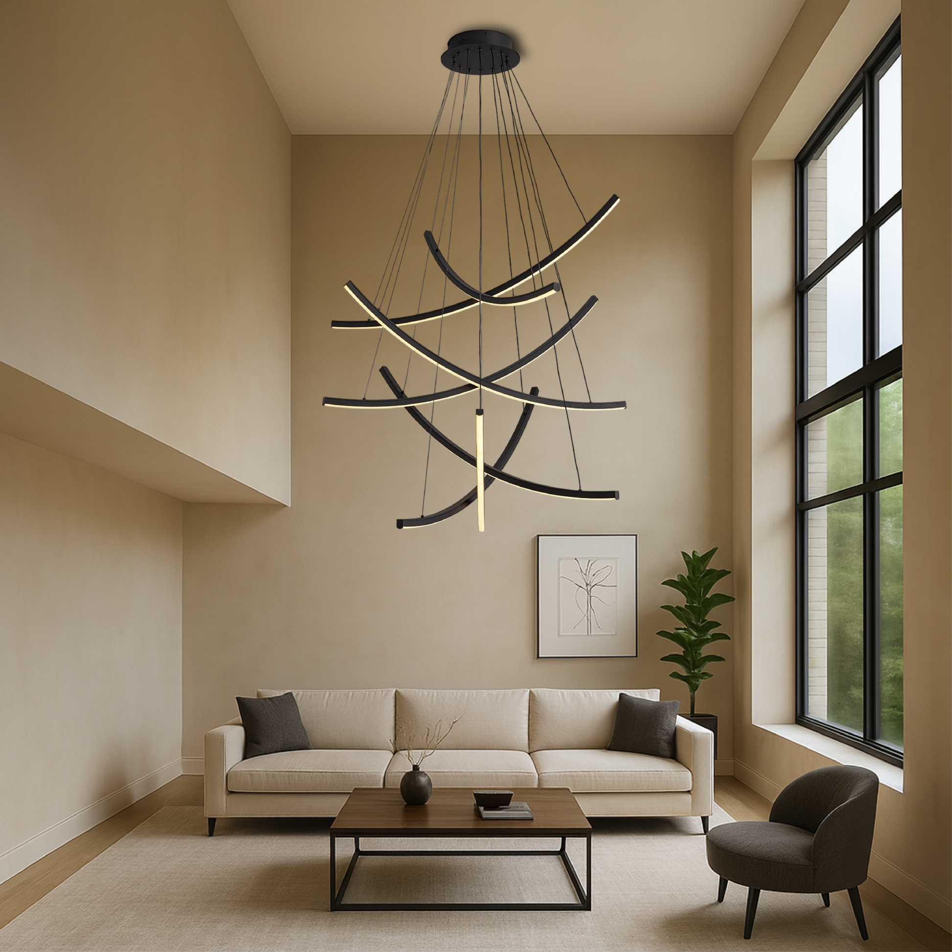 Rella Scandinavian Staircase Chandelier 0