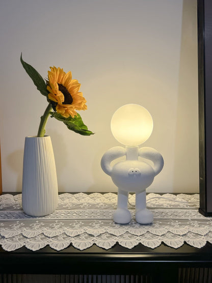 RoboLuxe - Lampada da Tavolo con Design Ispirato ai Robot e Illuminazione Accogliente