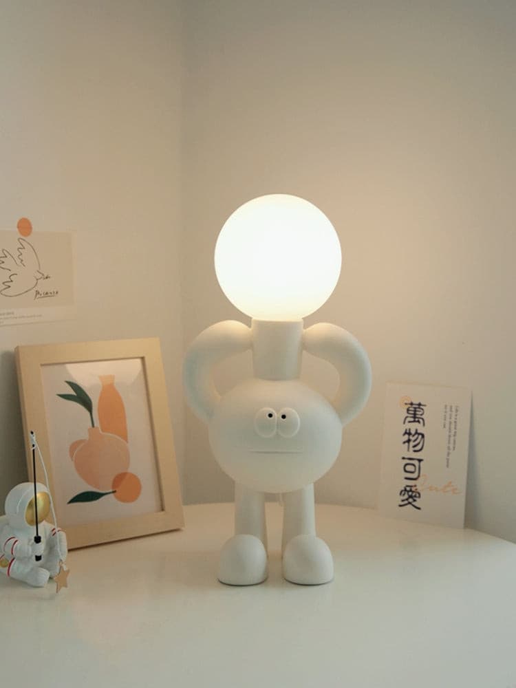 RoboLuxe - Lampada da Tavolo con Design Ispirato ai Robot e Illuminazione Accogliente