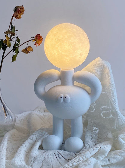 RoboLuxe - Lampada da Tavolo con Design Ispirato ai Robot e Illuminazione Accogliente