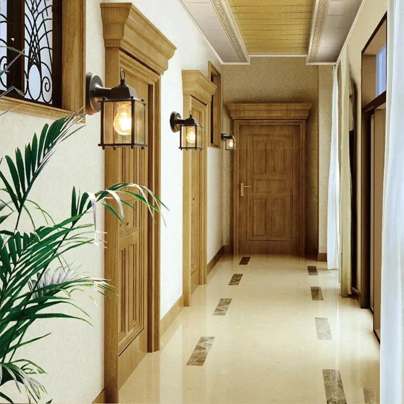 Vintage-Style Waterproof Outdoor Wall Lamp - Elegant Retro Exterior Lighting-3