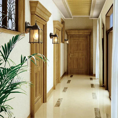 Vintage-Style Waterproof Outdoor Wall Lamp - Elegant Retro Exterior Lighting-3