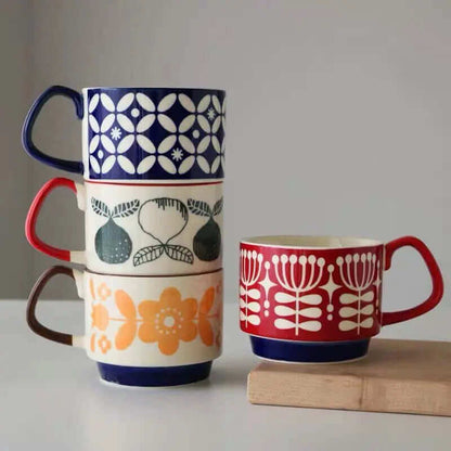 RetroCeramica | Unique Stylish Mid-Century Ceramic Coffee Mugs Set 1